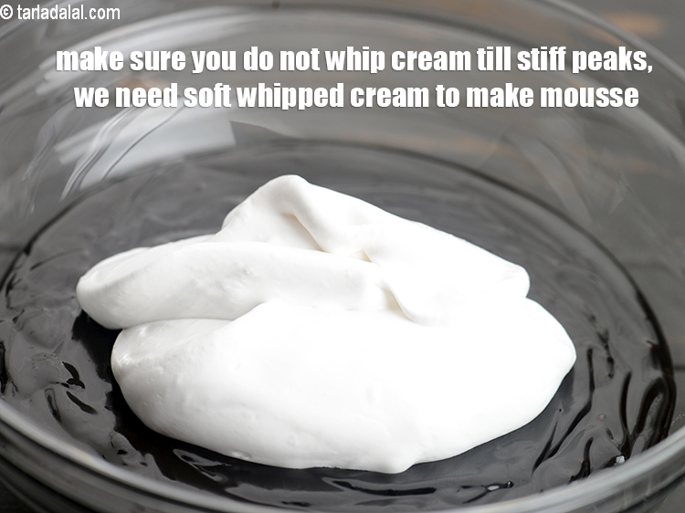 Step 21 – Make sure you do not whip cream till stiff peaks, we need soft whipped cream …