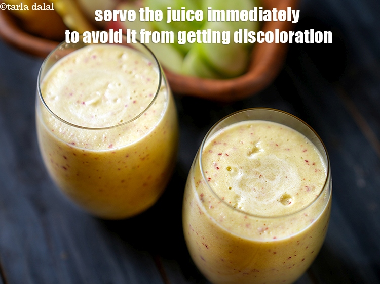 Step 10 – Serve the juice immediately to avoid it from getting discoloration.