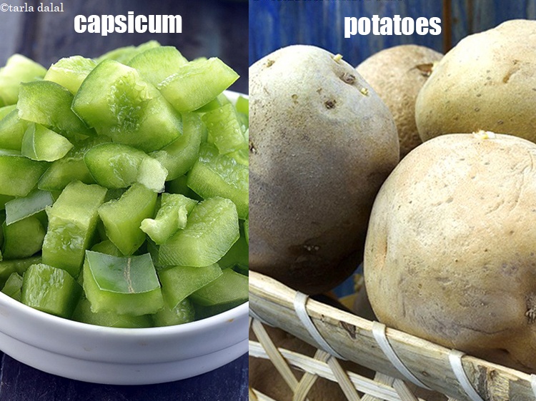 Step 39 – Along with green peas you can add other veggies like capsicum or potatoes.