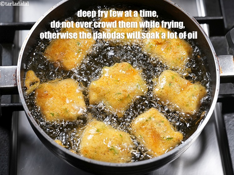 Step 31 – Deep fry few at a time, do not over crowd them while frying, otherwise the …