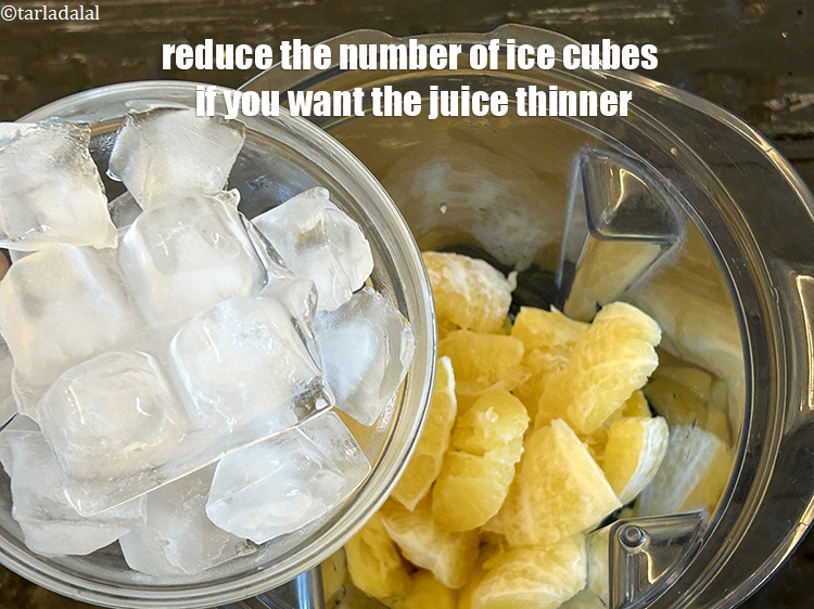 Step 23 – Reduce the number of ice cubes if you want the juice thinner.