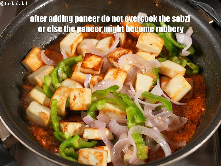 Step 47 – After adding paneer do not overcook the sabzi or else the paneer might become rubbery.