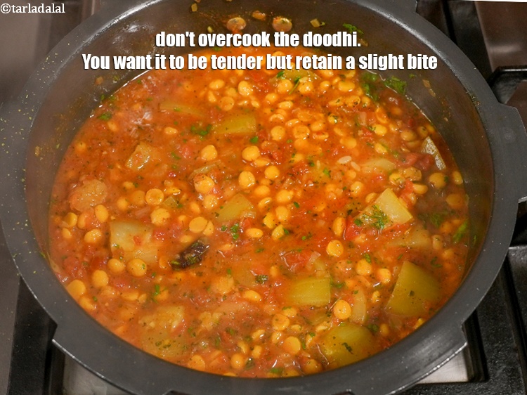 Step 34 – Don&#39;t overcook the doodhi. You want it to be tender but retain a slight bite.