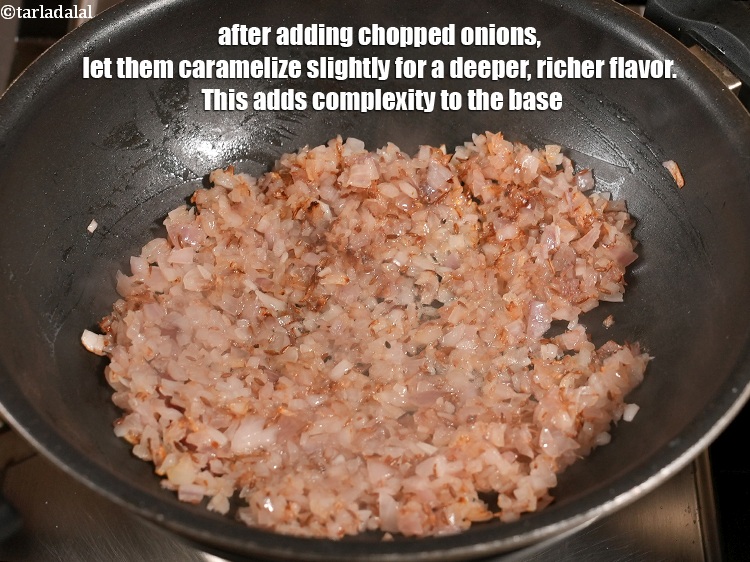 Step 49 – After adding chopped onions, let them caramelize slightly for a deeper, richer flavor. This adds …