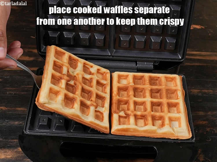 Step 20 – Place cooked waffles separate from one another to keep them crispy.