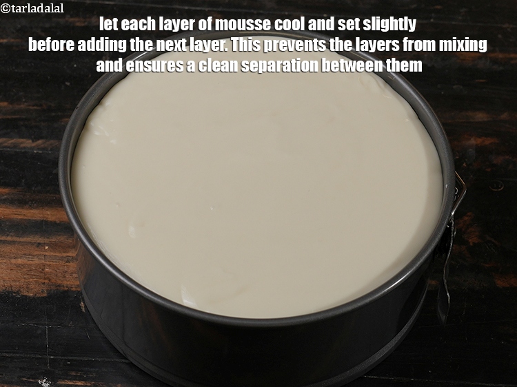 Step 36 – Let each layer of mousse cool and set slightly before adding the next layer. This …