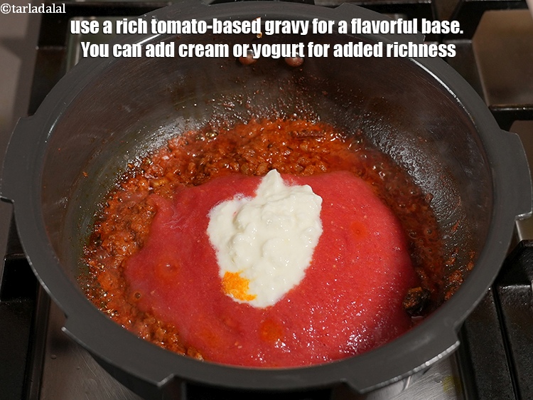 Step 35 – Use a rich tomato-based gravy for a flavorful base. You can add cream or yogurt …