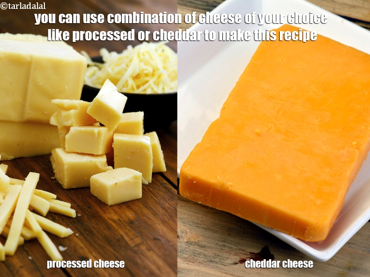 Step 49 – You can use combination of cheese of your choice like processed or cheddar to make …
