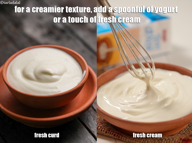Step 35 – For a creamier texture, add a spoonful of yogurt or a touch of fresh cream.