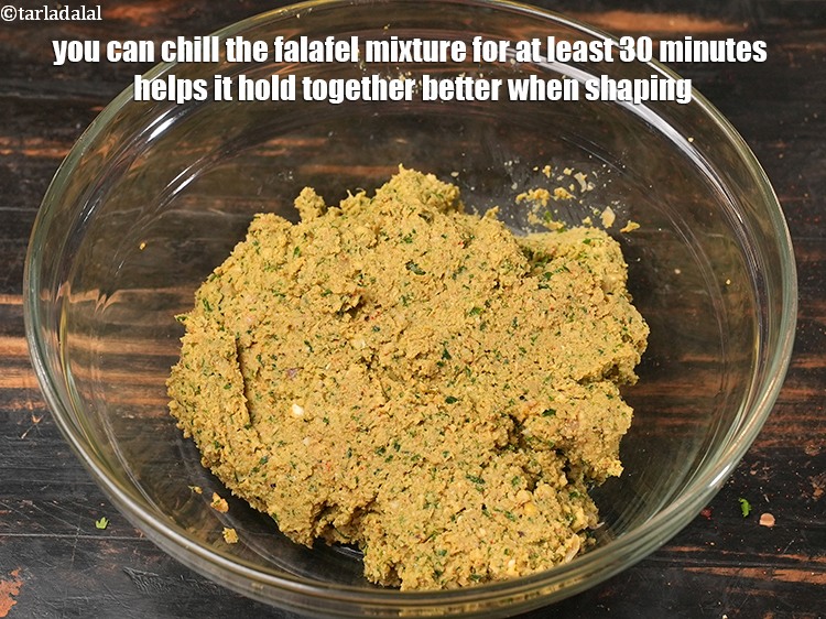 Step 28 – You can chill the falafel mixture for at least 30 minutes helps it hold together …