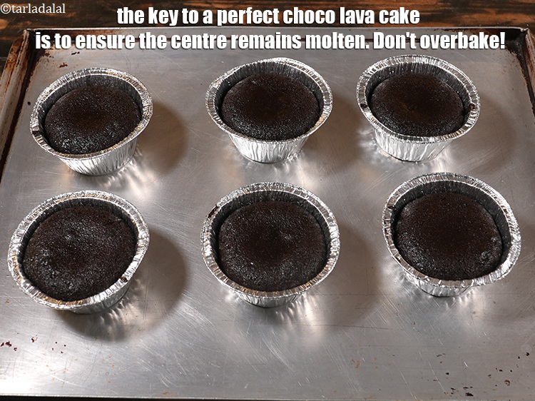 Step 17 – The key to a perfect choco lava cake is to ensure the centre remains molten. …