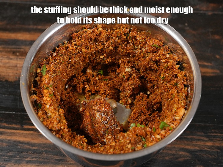 Step 40 – The stuffing should be thick and moist enough to hold its shape but not too …