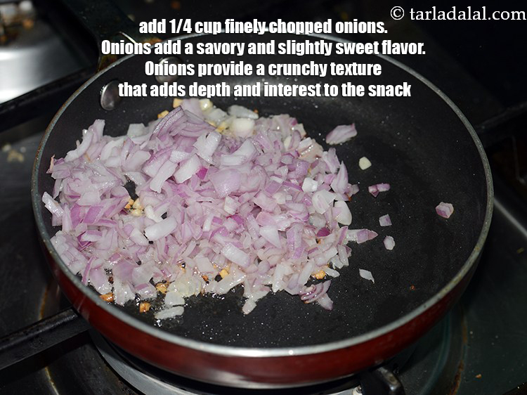 Step 7 – Add <meta charset="UTF-8" />1/4 cup&nbsp;finely&nbsp;<a href="glossary-chopped-onions-722i">chopped onions</a>.&nbsp;Onions add a savory and slightly sweet flavor. Onions …