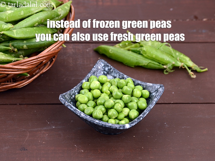 Step 42 – Instead of frozen green peas you can also use fresh green peas.