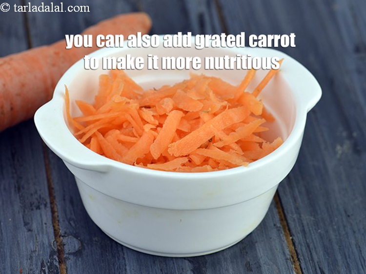 Step 23 – You can also add grated carrot to make it more nutritious.