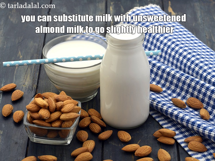 Step 17 – You can substitute milk with unsweetened&nbsp;almond milk to go slightly healthier.