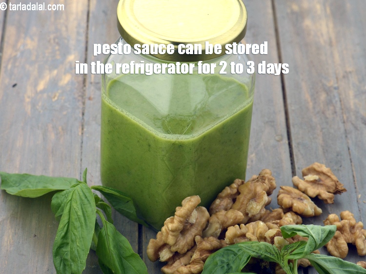Step 12 – Pesto sauce can be stored in the refrigerator for 2 to 3 days.