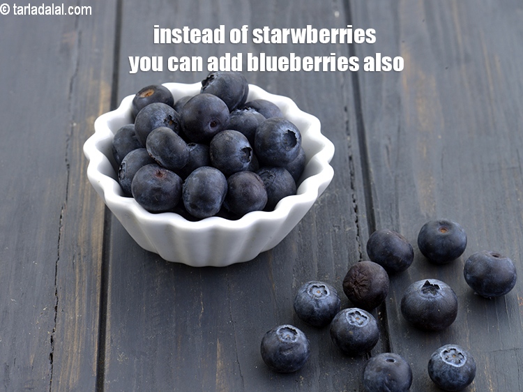 Step 15 – Instead of starwberries you can add blueberries also.