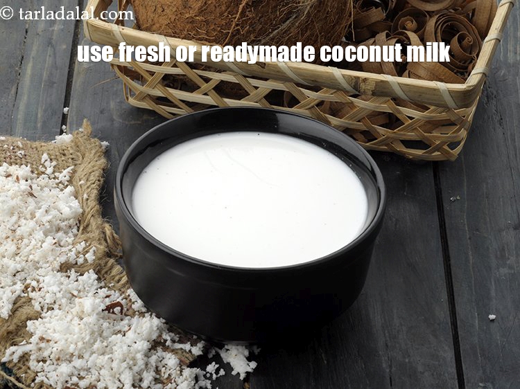 स्टेप 29 – ताजा या तैयार नारियल के दूध का प्रयोग करें।