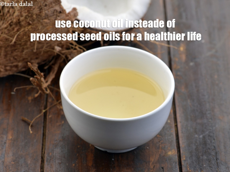 Step 36 – Use coconut oil insteade of processed seed oils for a healthier life.