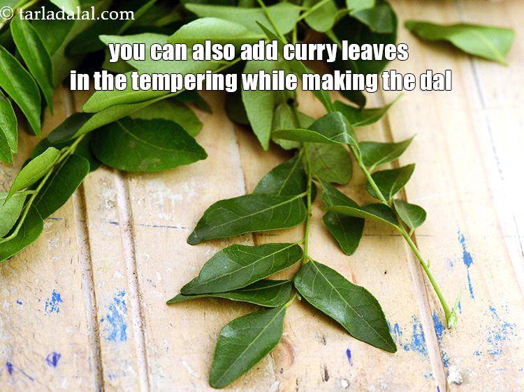 Step 25 – You can also add curry leaves in the tempering while making the dal.