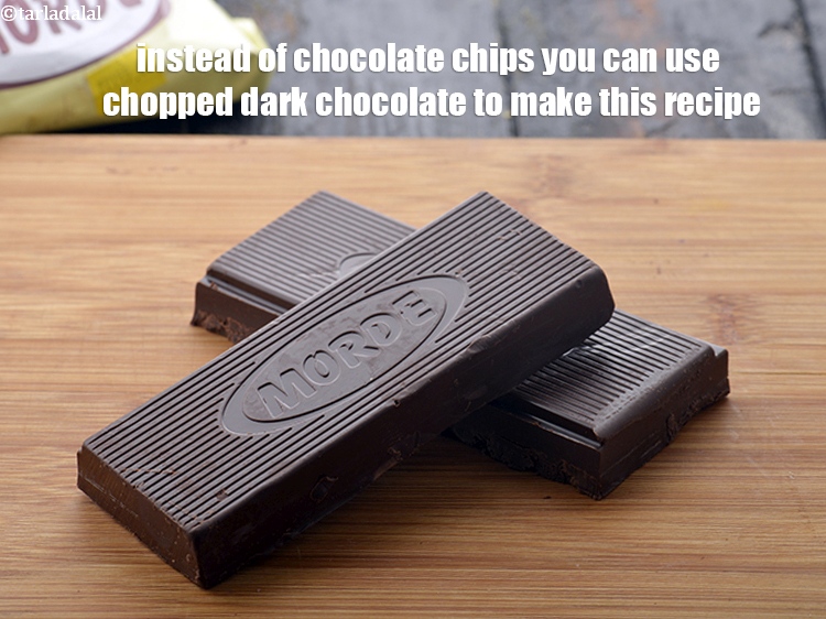 Step 27 – Instead of chocolate chips you can use chopped dark chocolate to make this recipe.