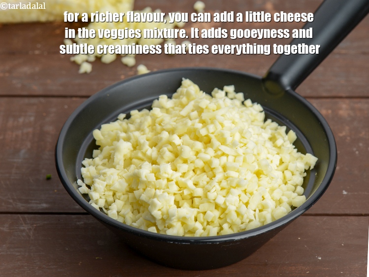 Step 27 – For a richer flavour, you can add a little cheese in the veggies mixture. It …