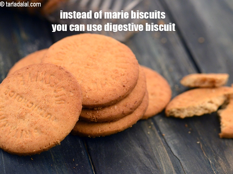 Step 12 – Instead of marie biscuits you can use digestive biscuit.
