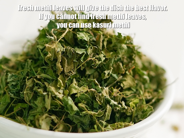Step 46 – Fresh methi leaves will give the dish the best flavor. If you cannot find fresh …