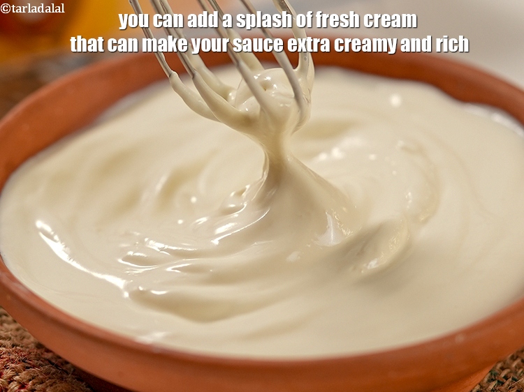 Step 31 – You can add a splash of fresh cream that can make your sauce extra creamy …