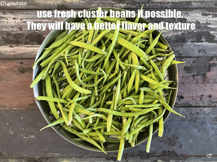 Step 22 – Use fresh cluster beans if possible. They will have a better flavor and texture.