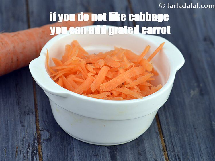 Step 24 – If you do not like cabbage you can add grated carrot.