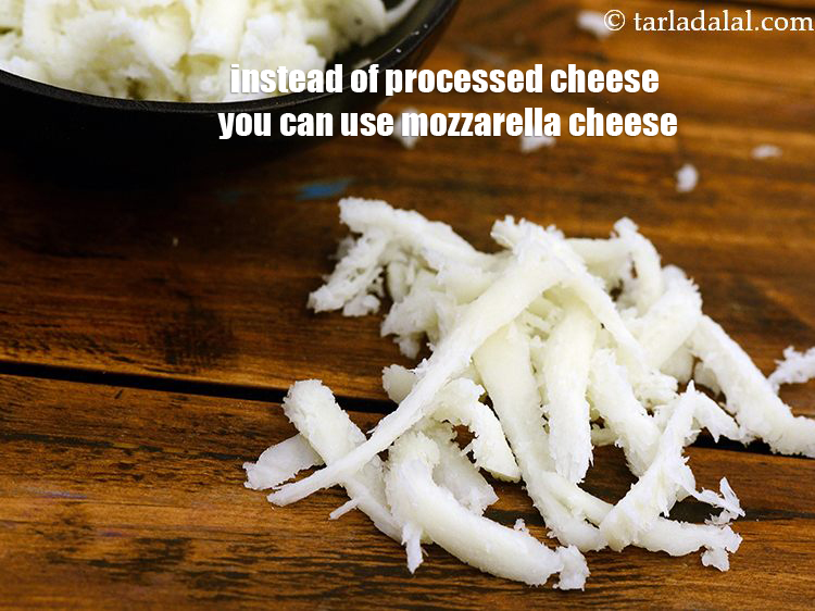 Step 27 – Instead of processed cheese you can use mozzarella cheese.