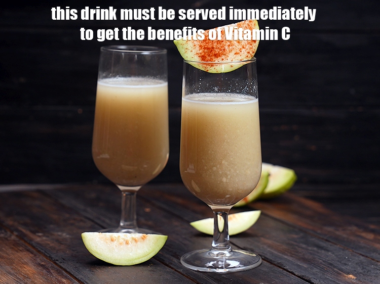 Step 30 – This drink must be served immediately to get the benefits of Vitamin C.