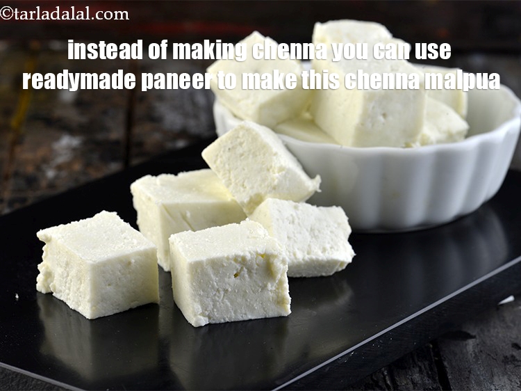 Step 30 – Instead of making chenna you can use readymade paneer to make this chenna malpua.