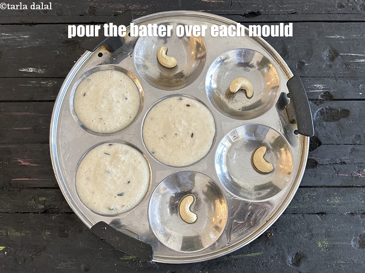 Step 38 – <p>Pour a ladleful of batter over each cashew nut.</p>