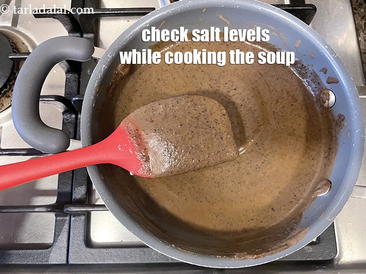 Step 30 – Check your salt levels while coking the soup. It less, add more salt.&nbsp;