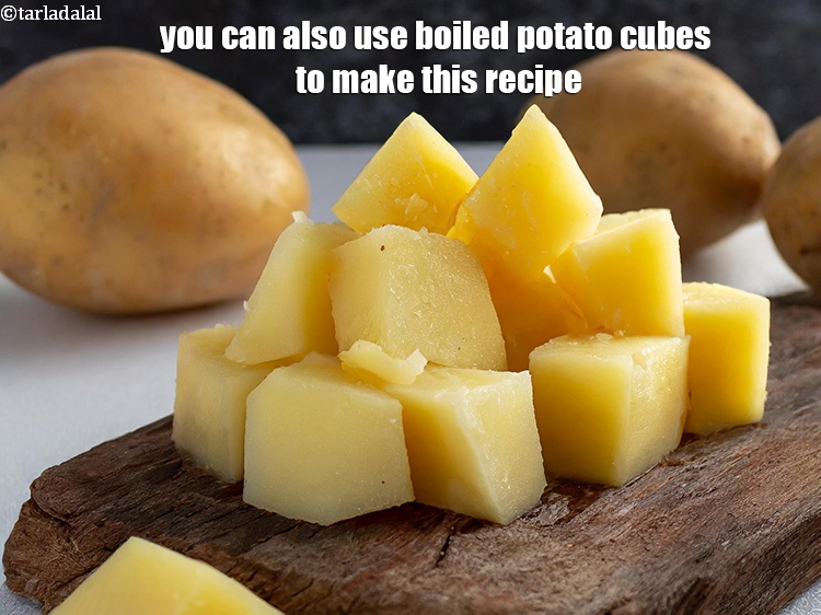 Step 26 – You can also use boiled potato cubes to make this recipe.