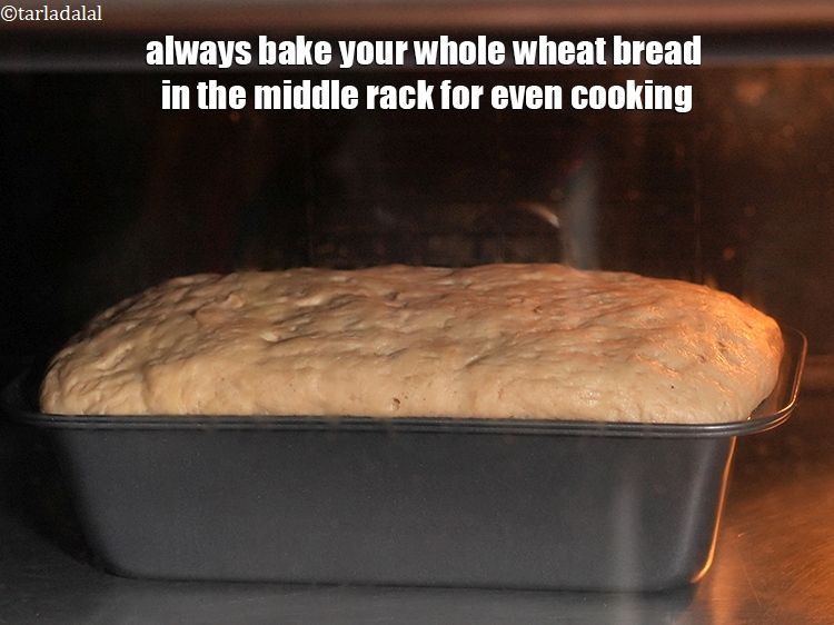 स्टेप 36 – अपने होल व्हीट ब्रेड लोफ़ को हमेशा बीच की रैक …