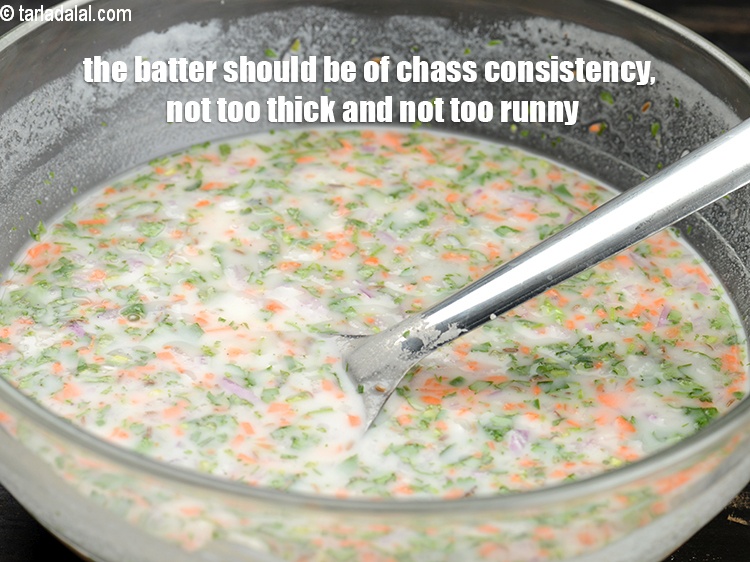 Step 24 – The batter should be of chass consistency, not too thick and not too runny.