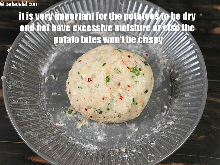 Step 23 – It is very important for the potatoes to be dry and not have excessive moisture …