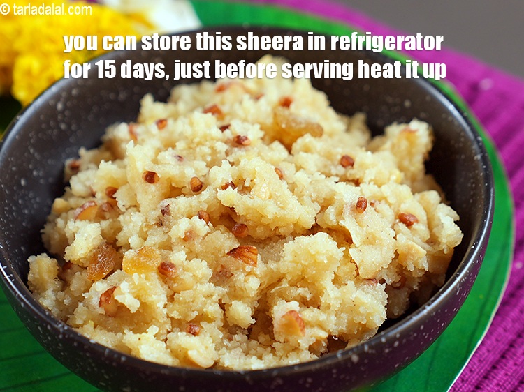 Step 20 – You can store this sheera in refrigerator for 15 days, just before serving heat it …