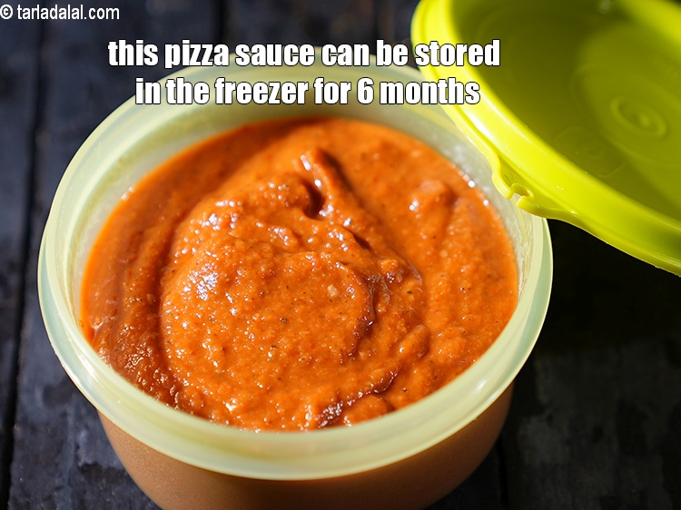 Step 24 – This pizza sauce can be stored in the freezer for 6 months.<br /> &nbsp;