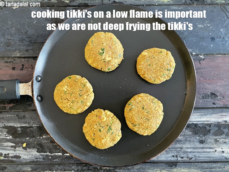 Step 42 – <meta charset="UTF-8" />Cooking tikki&#39;s on a low flame is important as we are not deep …