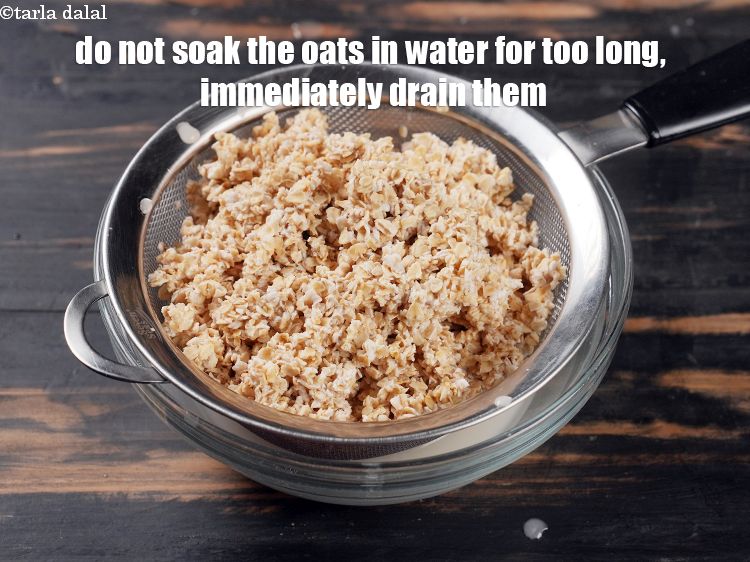Step 31 – Do not soak the oats in water for too long, immediately drain them.