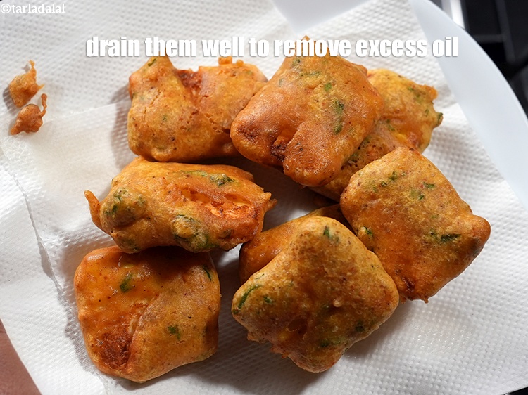 Step 32 – Drain them well to remove excess oil.
