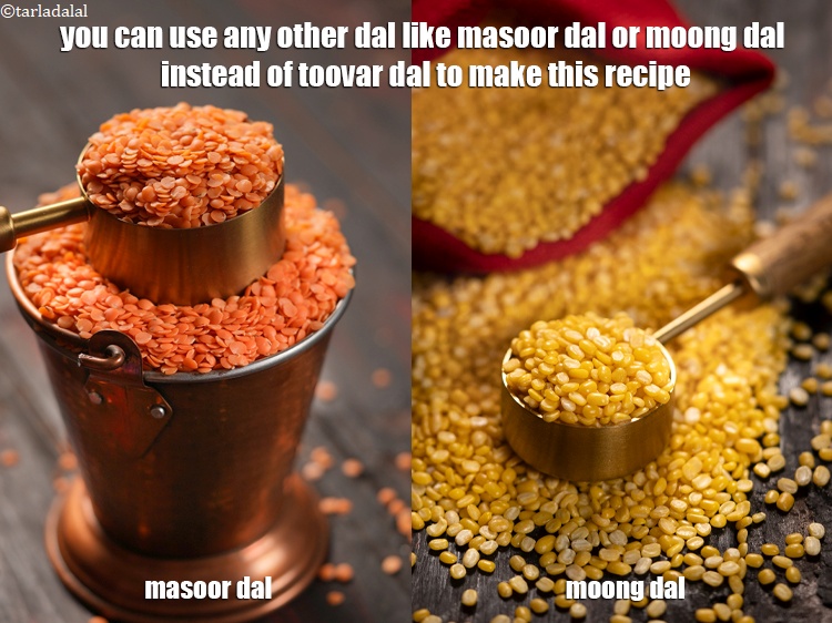 Step 44 – You can use any other dal like masoor dal or moong dal instead of toovar …