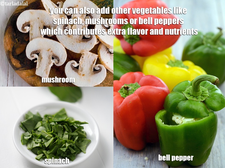 Step 18 – You can also add other vegetables like spinach, mushrooms or bell peppers which contributes extra …