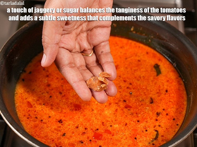 स्टेप 29 – गुड़ या चीनी का एक स्पर्श टमाटर के खट्टेपन को …