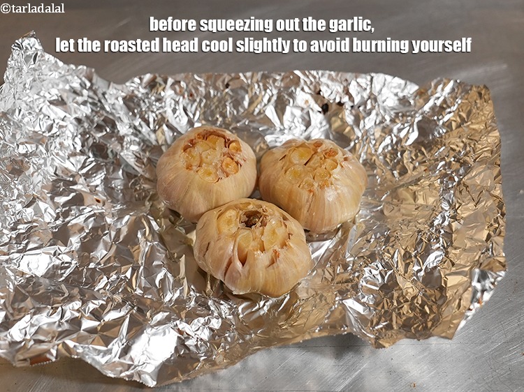 Step 22 – Before squeezing out the garlic, let the roasted head cool slightly to avoid burning yourself.